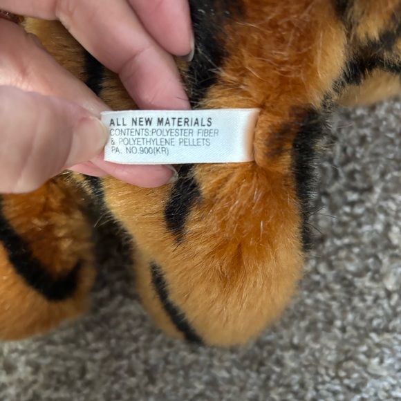 Vintage Steven Smith Plush Tiger floppy, fuzzy beanbag lovey toy - Picture 4 of 8